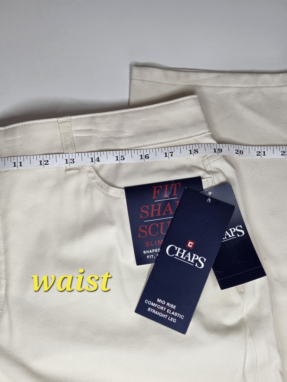 Chaps Women's Straight Leg Jeans in Creamy White - Picture 12 of 16